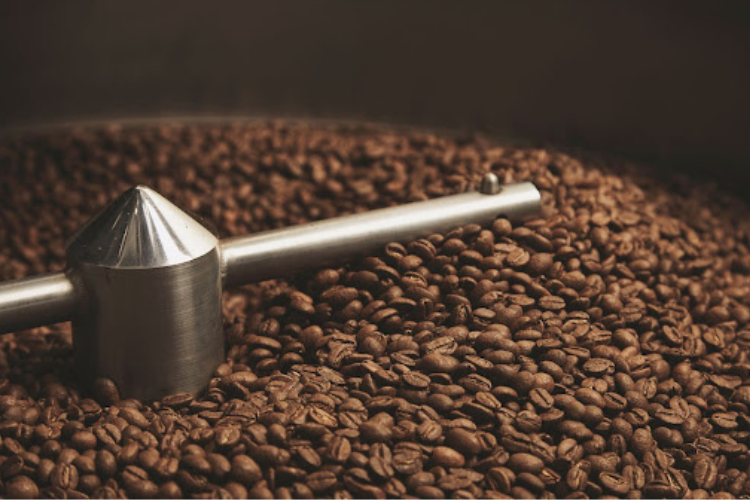 Coffee beans roasting
