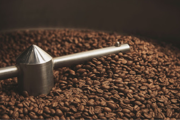 Coffee beans roasting 