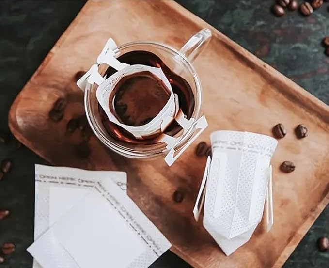 Chariot Coffee Empty Portable Coffee Filter Paper Drip Bag with Hanging Ear for Single Serve Disposable Coffee Brewing