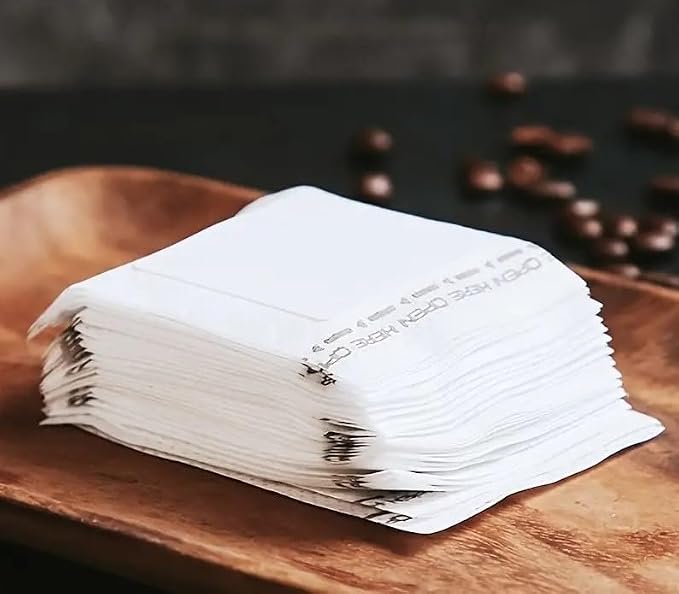 Chariot Coffee Empty Portable Coffee Filter Paper Drip Bag with Hanging Ear for Single Serve Disposable Coffee Brewing