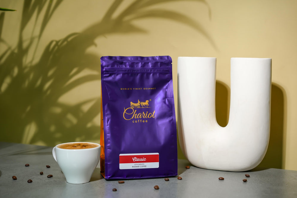 Chariot Classic Instant Coffee Agglomerated 500 gm With Free Double Wall Vacuum Insulated Stainless Steel Coffee Bottle 300ml