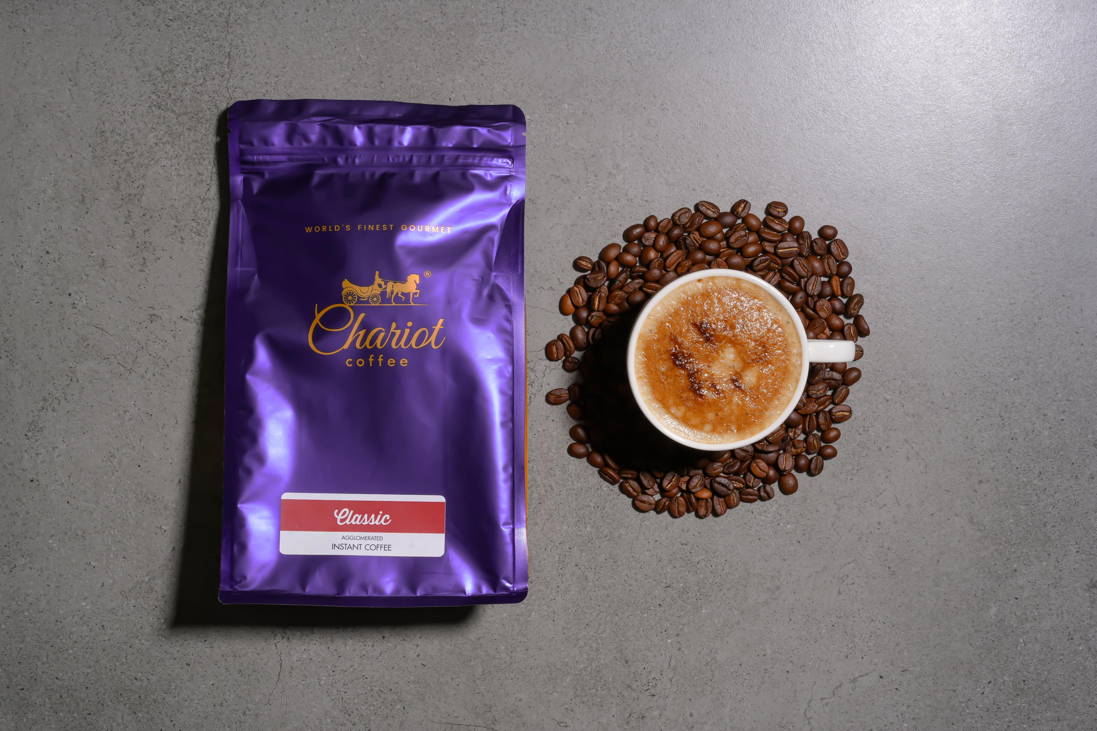 Chariot Classic Instant Coffee Agglomerated 500 gm With Free Double Wall Vacuum Insulated Stainless Steel Coffee Bottle 300ml