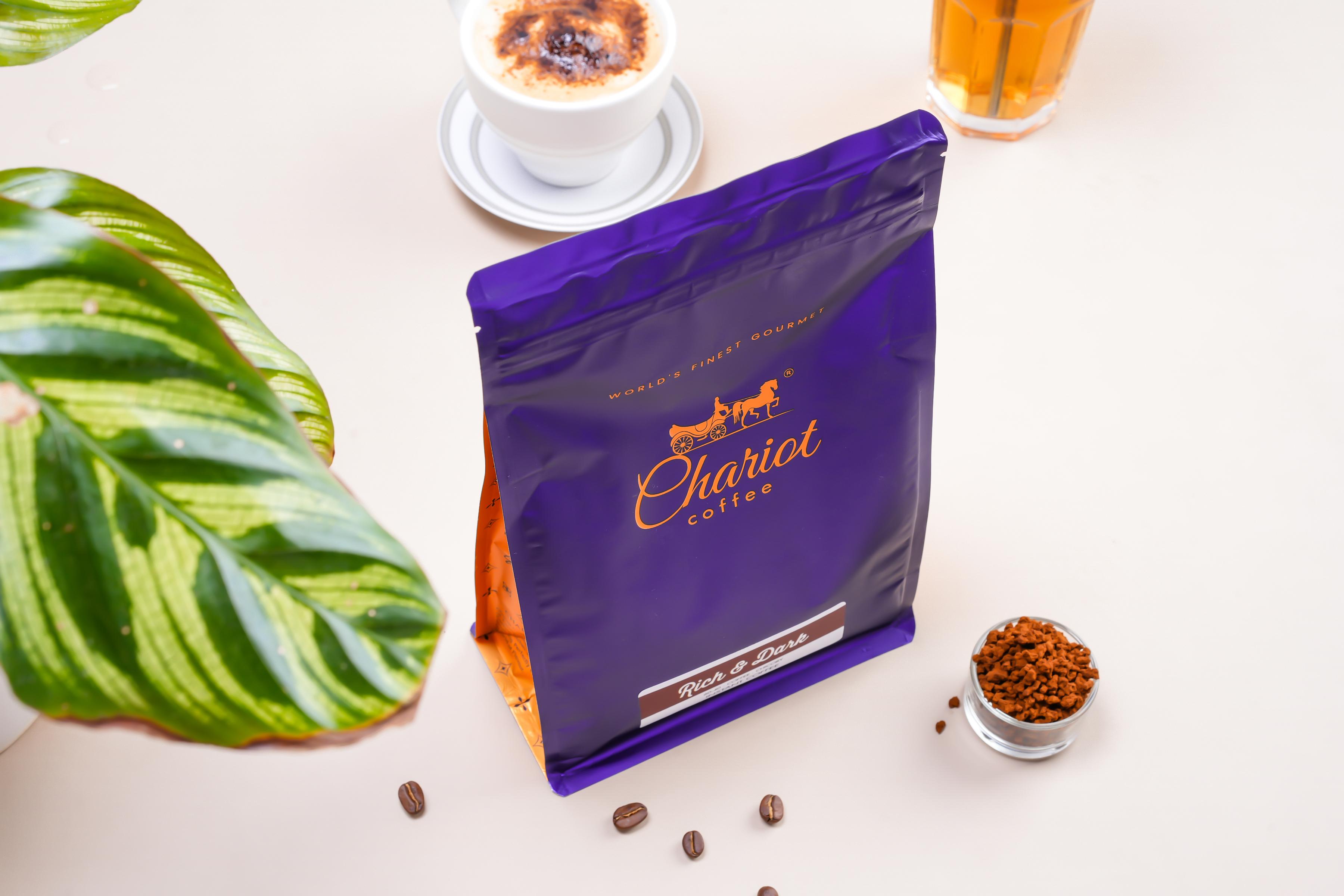 Chariot Agglomerated Rick and Dark Instant Coffee 500g With Free Stainless Steel Coffee Mug 400ml