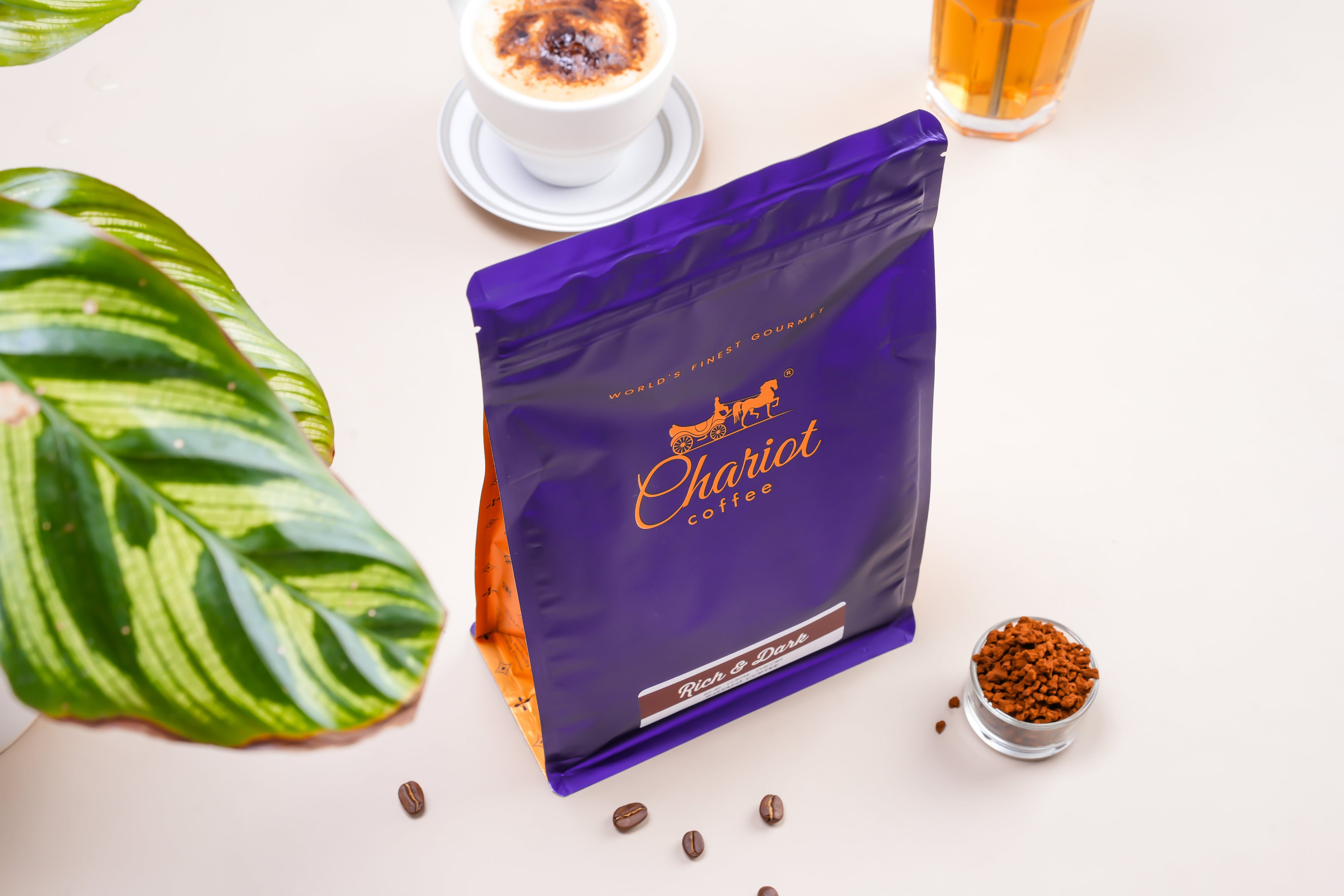 Rich And Dark Instant Coffee Pouch - Strong & Aromatic Agglomerated Coffee