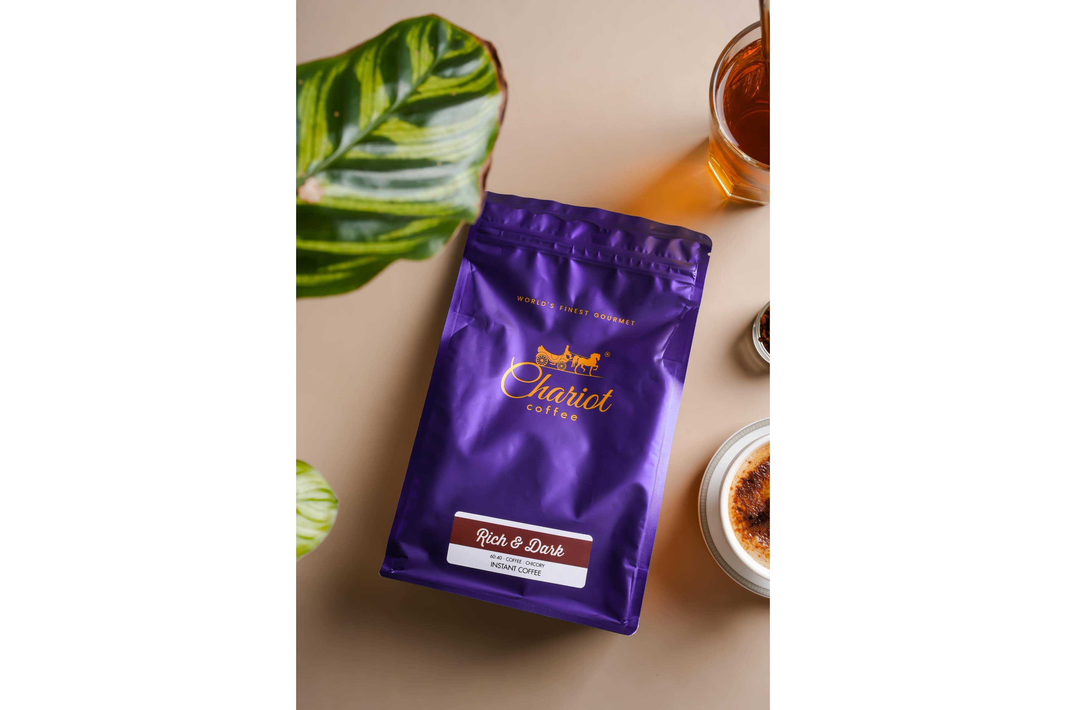 Chariot Agglomerated Rick and Dark Instant Coffee 500g With Free Stainless Steel Coffee Mug 400ml