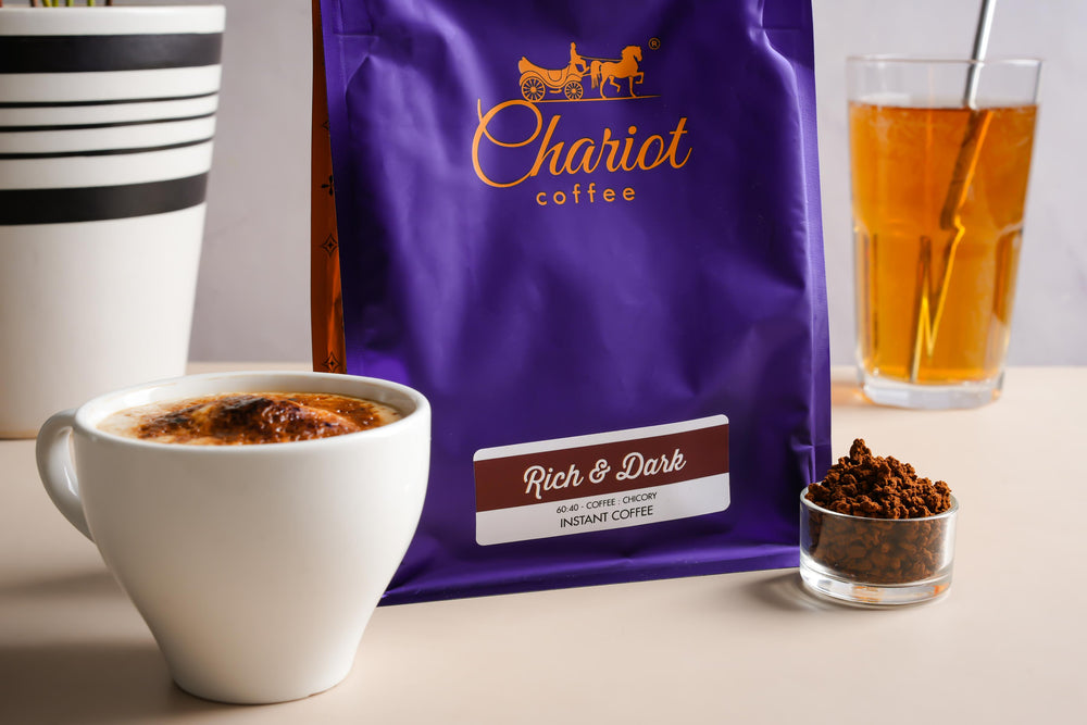 Chariot Agglomerated Rick and Dark Instant Coffee 500g With Free Stainless Steel Coffee Mug 400ml