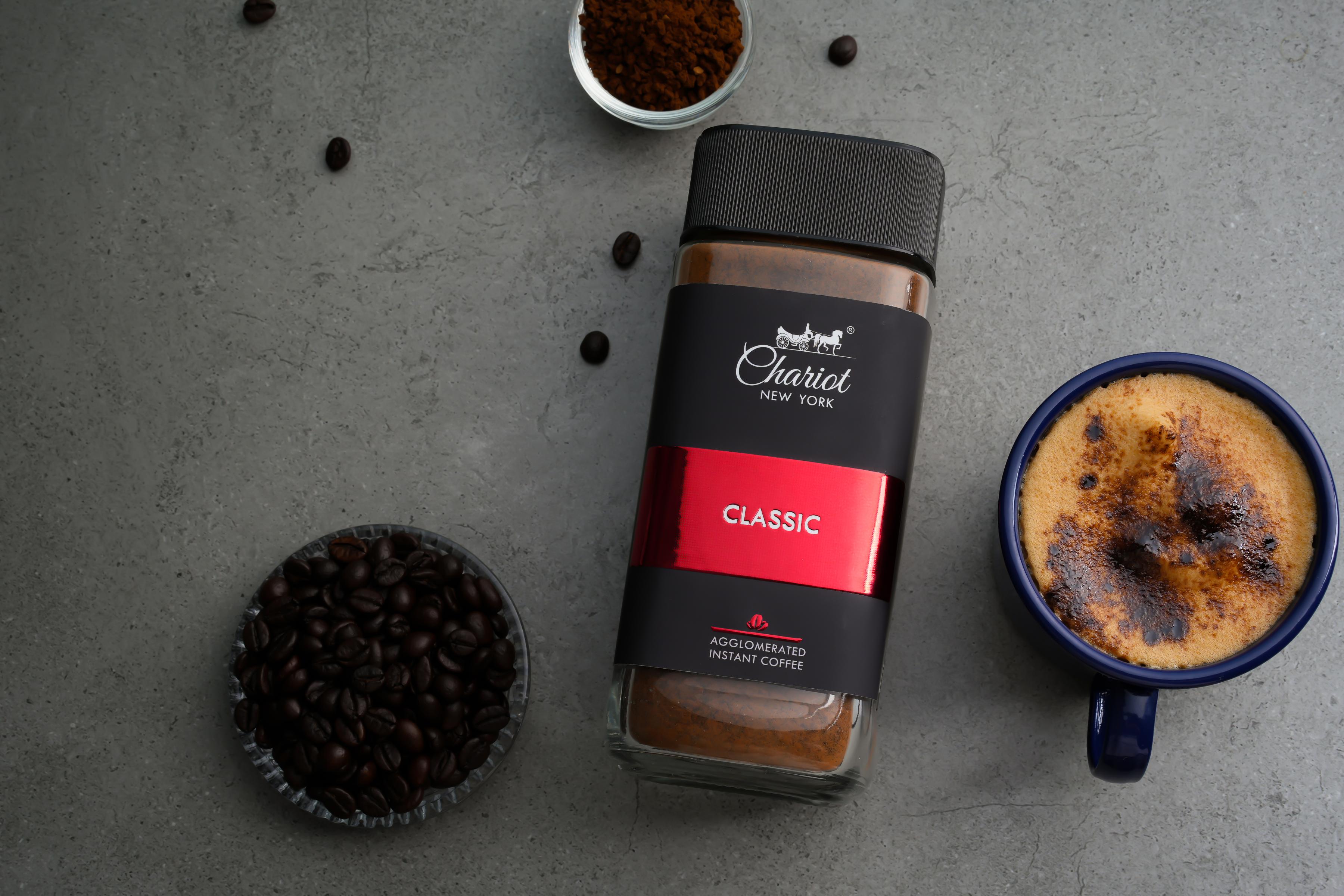 Chariot Classic Instant Coffee Agglomerated 200 gm With Free Stainless Steel Coffee Mug 400ml