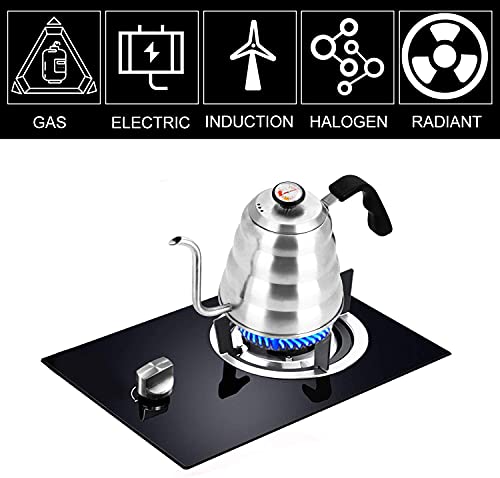 Supvox® Pour Over Gooseneck Kettle for Coffee,Tea with Thermometer Premium,3 Layer Stainless Steel,Bottom Coffee Maker,Tea Pot Update